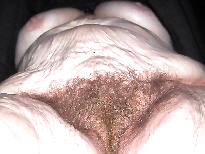 Hairy granny showing her..